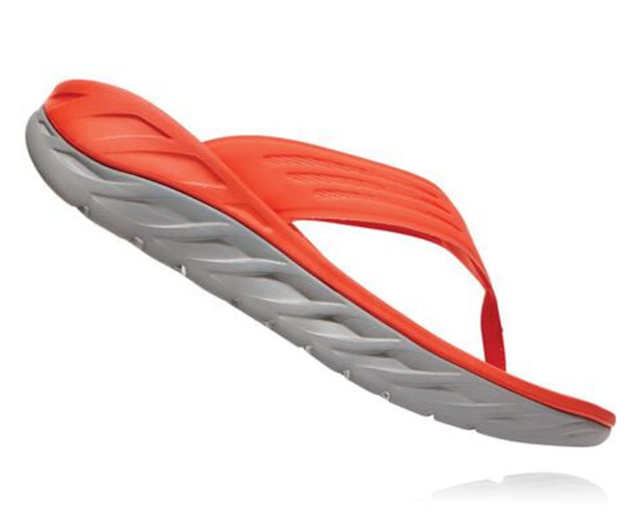 Sandalias Hoka One One Hombre Rojos - Ora Recovery Flip - ZPSQ21935